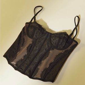 Urban Outfitters Out From Under Modern Love Corset Black